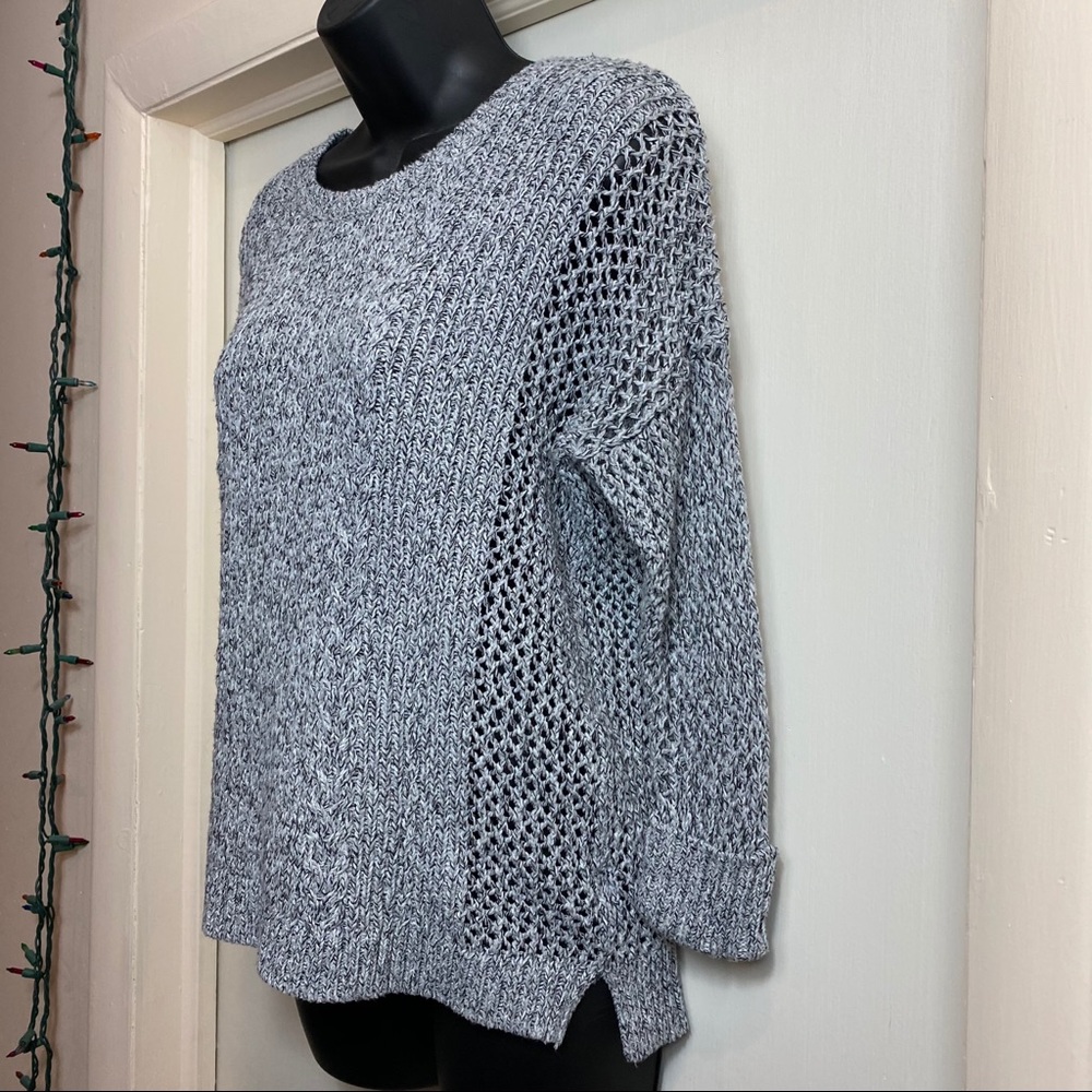 Madewell Grey Long Sleeve Marled Plaza Pullover - Picture 5 of 9